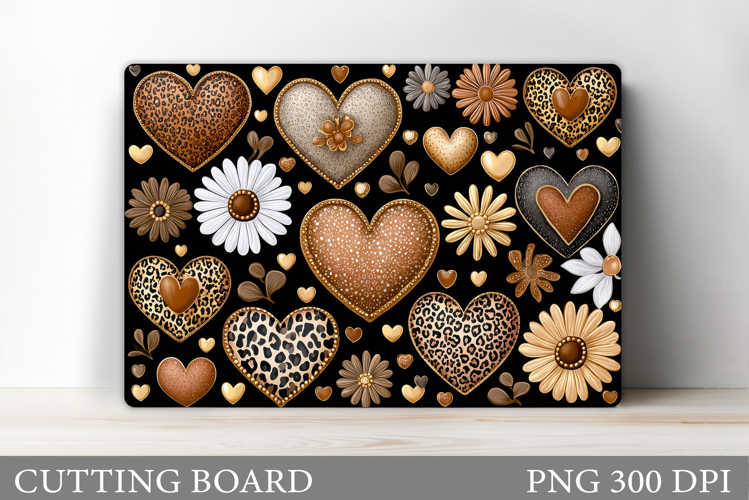Daisy Flowers Cutting Board. Flowers Kitchen Cutting Design