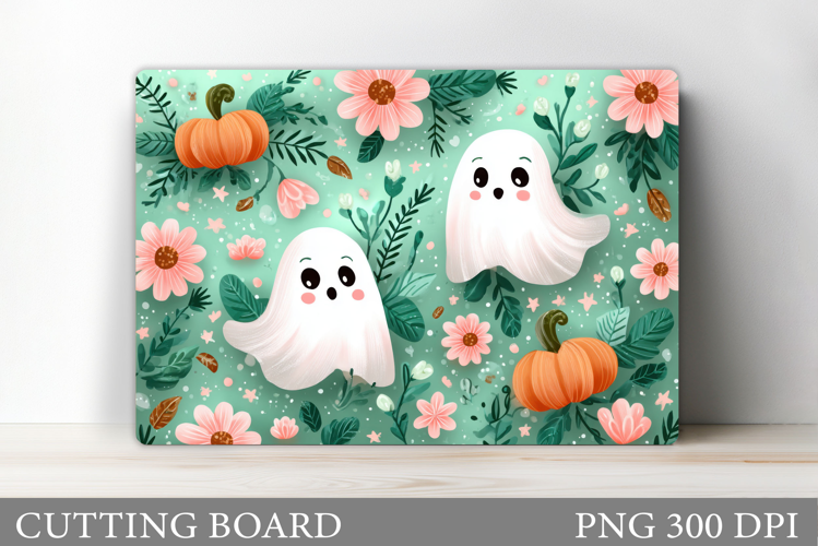 Ghost Cutting Board Sublimation. Halloween Cutting Board
