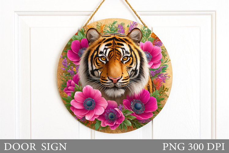Tiger Door Sign Design. Tiger Sublimation