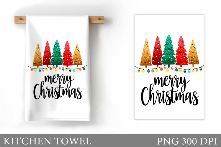 Merry Christmas Kitchen Towel. Christmas Kitchen Towel example image 1
