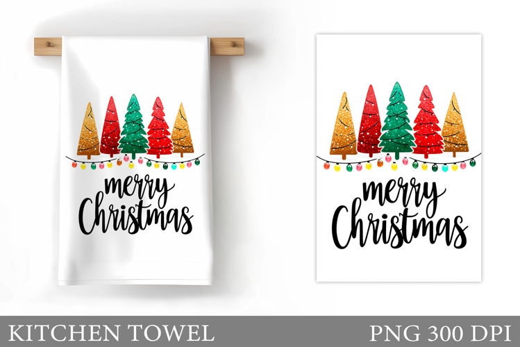 Merry Christmas Kitchen Towel. Christmas Kitchen Towel