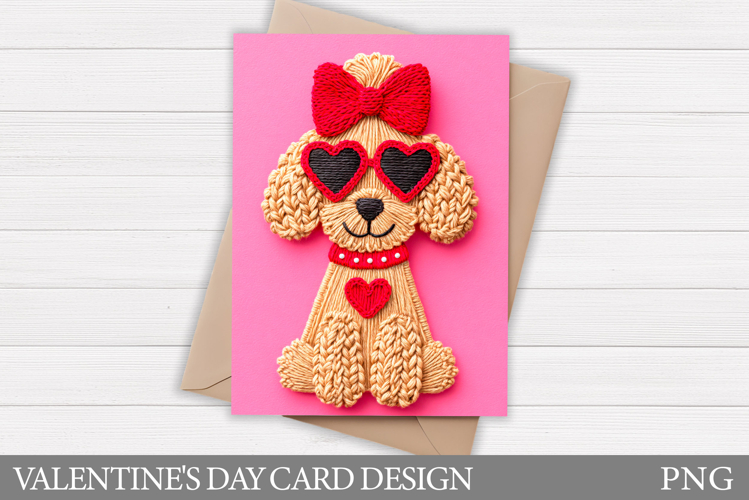 Valentines Dog Card Printable. Valentines Card Design