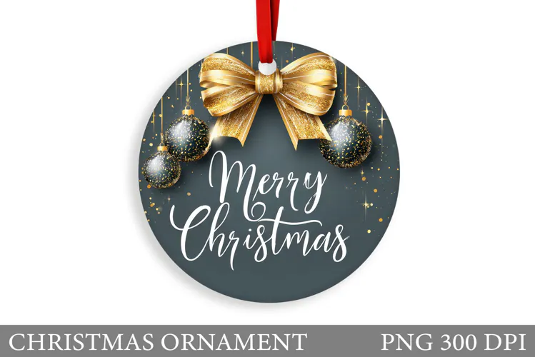 Merry Christmas Ornament. Christmas Ornament Sublimation