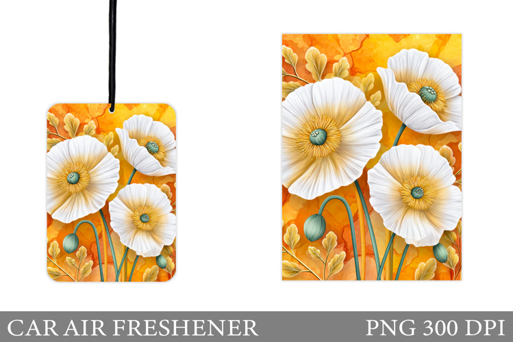 Floral Car Air Freshener. Flowers Car Air Freshener Design
