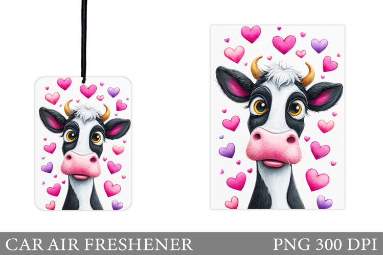 Cute Cow Car Air Freshener. Valentines Car Air Freshener