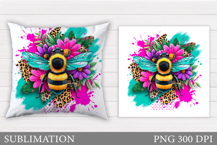 Bee Pillow Sublimation. Bee Sublimation