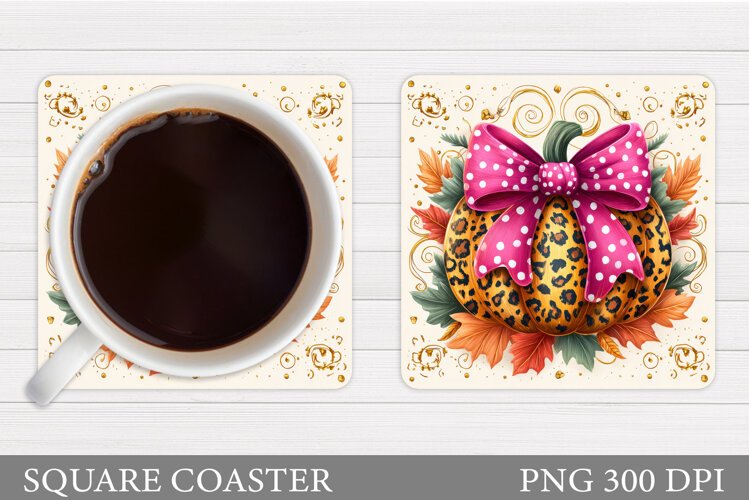 Pumpkin Coaster Design. Pumpkin Sublimation example image 1