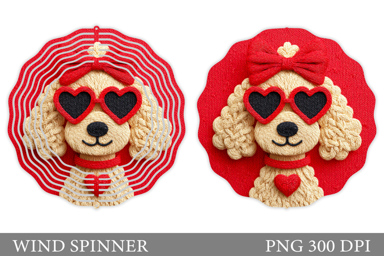 Cute Dog Wind Spinner Design. Dog Sublimation