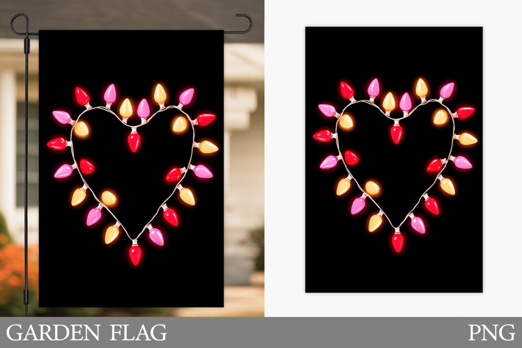 Valentine Garden Flag Design. Valentines Heart Garden Flag
