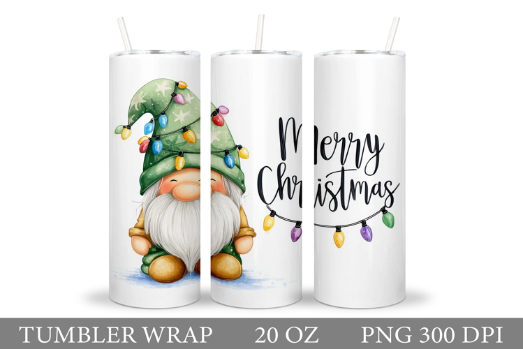 Christmas Gnome Tumbler. Christmas Tumbler Sublimation