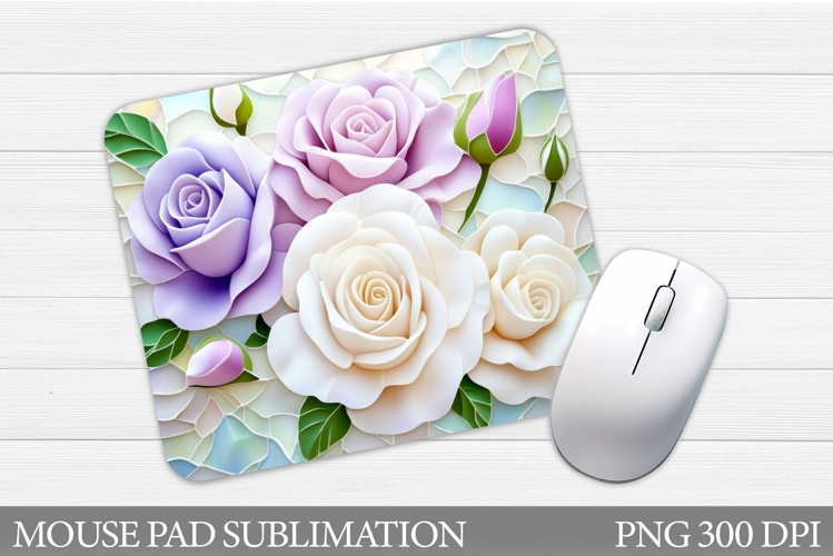 Roses Mouse Pad Design. Flowers Mouse Pad Sublimation