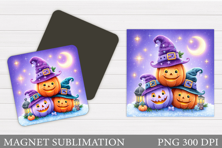 Halloween Pumpkin Magnet. Halloween Magnet Sublimation