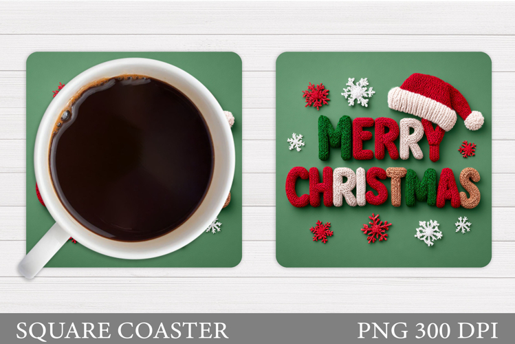 Merry Christmas Coaster. Christmas Coaster Sublimation