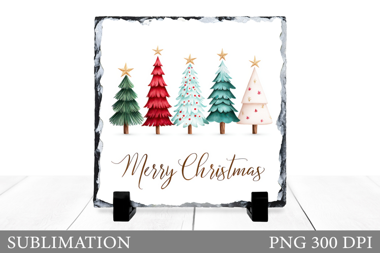 Christmas Tree Slate Design. Christmas Tree Sublimation