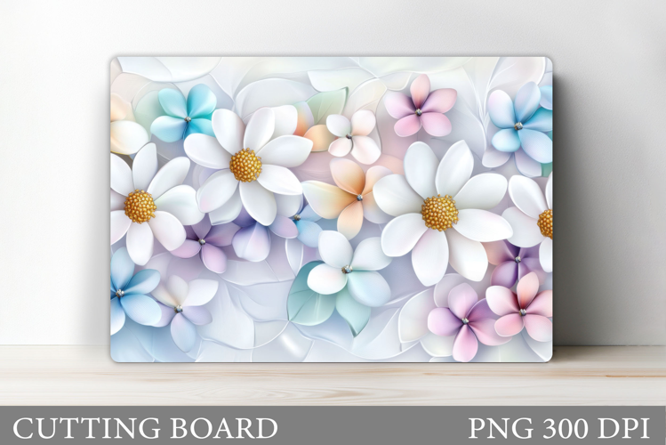 Floral Cutting Board Design. Flowers Cutting Board