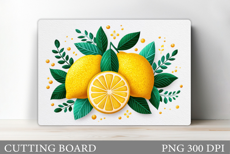 Lemons Cutting Board. Fruits Cutting Board Sublimation