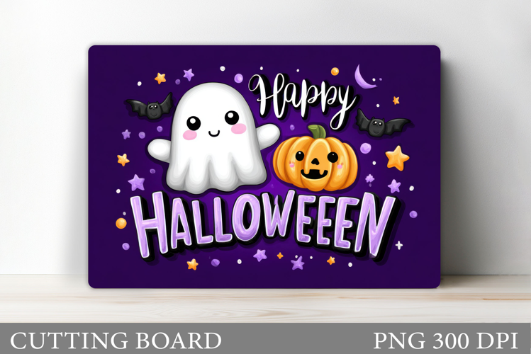 Ghost Cutting Board Sublimation. Halloween Cutting Board