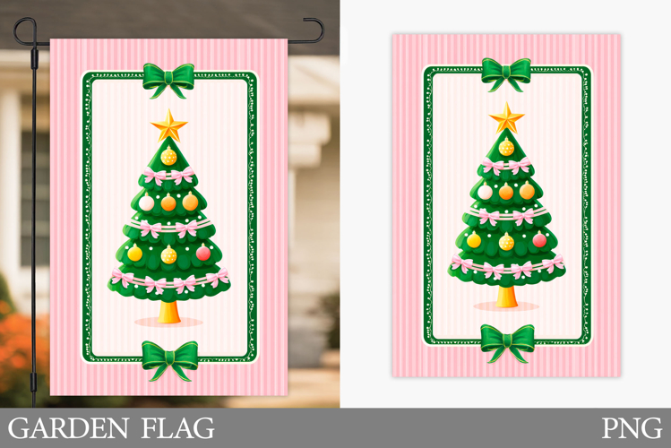 Christmas Tree Garden Flag. Merry Christmas Garden Flag