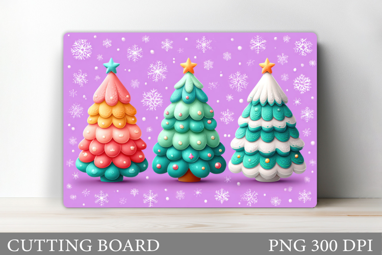 Christmas Tree Cutting Board Design. Kitchen Cutting Board