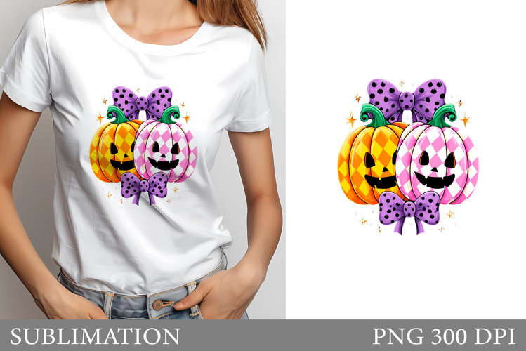 Halloween Pumpkin T-Shirt Design. Pumpkin Sublimation