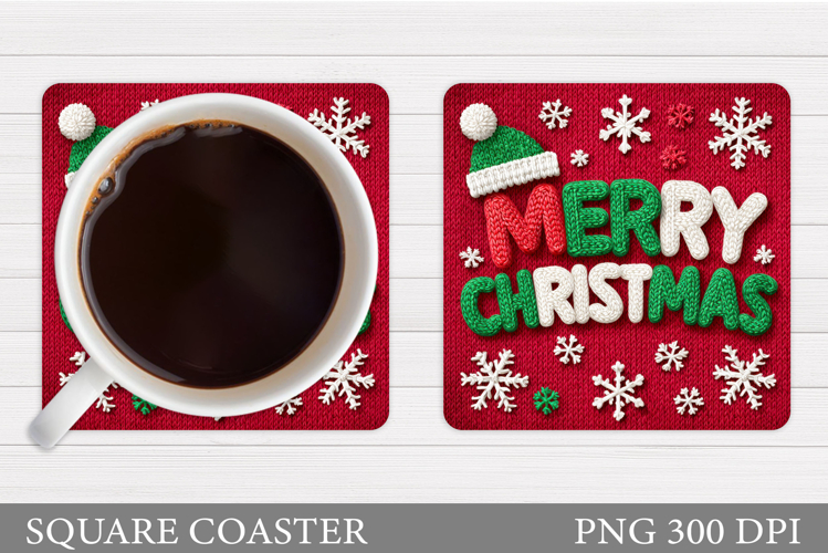 Merry Christmas Coaster. Christmas Coaster Sublimation