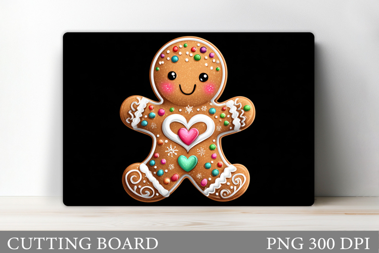 Christmas Cutting Board Design. Gingerbread Cutting Board