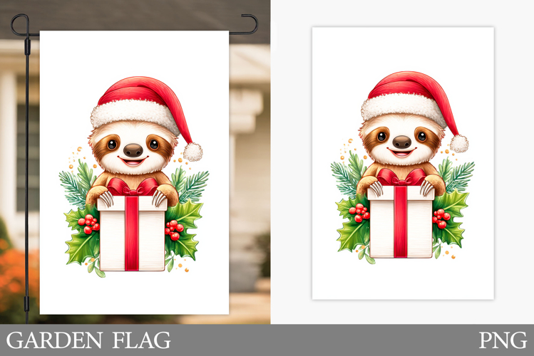 Christmas Sloth Kitchen Towel. Christmas Kitchen Towel