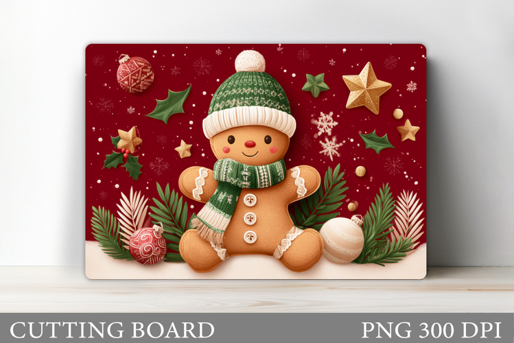 Christmas Cutting Board Design. Gingerbread Cutting Board