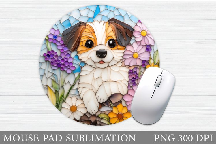 Cute Dog Mouse Pad Design. Dog Summer Mouse Pad Sublimation