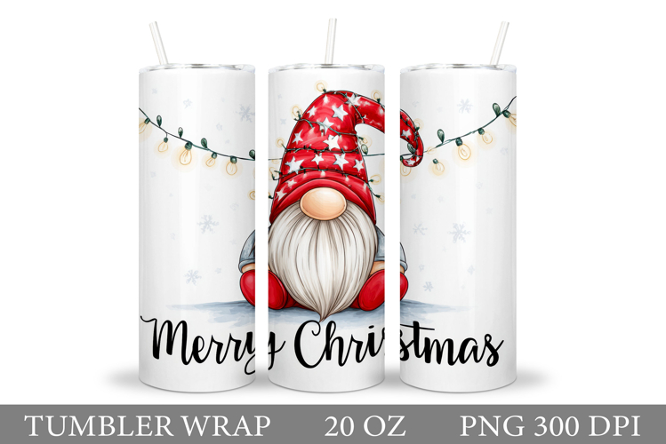 Christmas Gnome Tumbler. Christmas Tumbler Sublimation