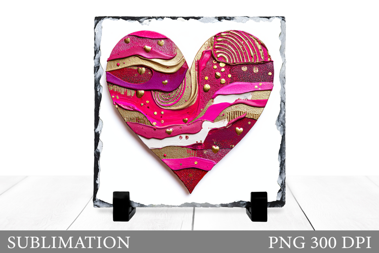 Valentines Heart Sublimation. Valentines Heart Slate