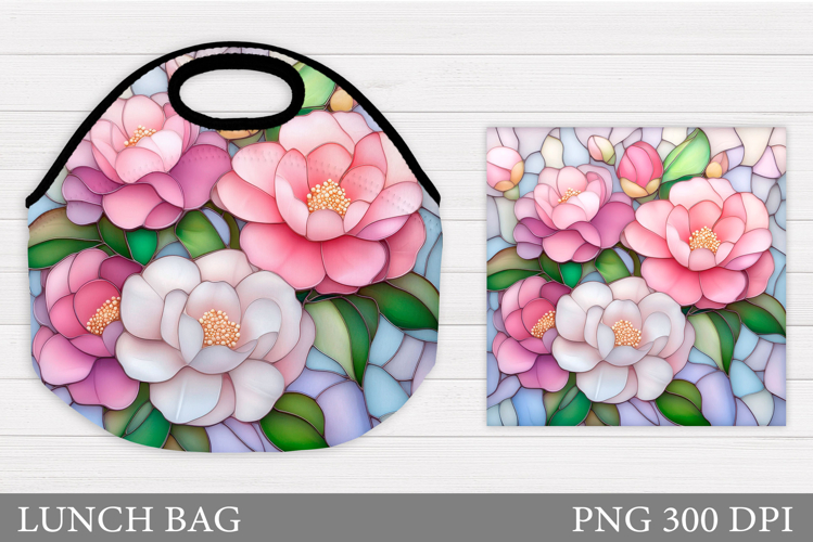 Floral Lunch Bag Sublimation. Flowers Lunch Bag Design