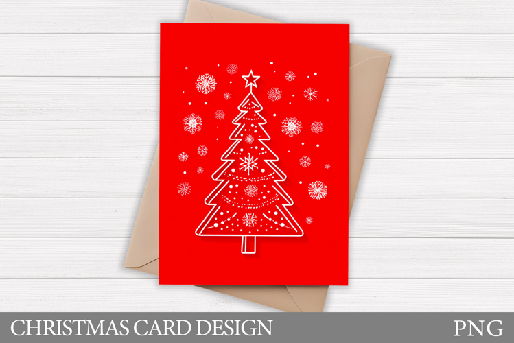 Christmas Card Printable. Christmas Tree Card Design
