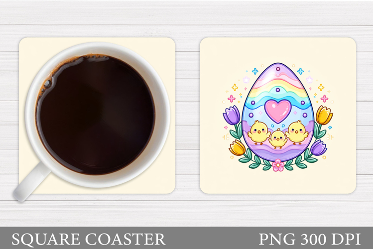 Easter Chick Coaster Design. Easter Chick Sublimation