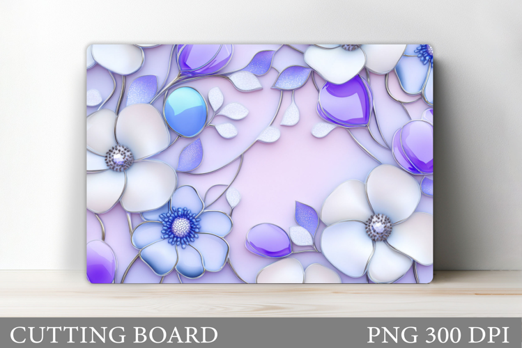 Floral Cutting Board Design. Flowers Cutting Board