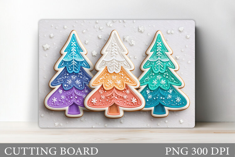 Christmas Tree Cutting Board Design. Kitchen Cutting Board example image 1