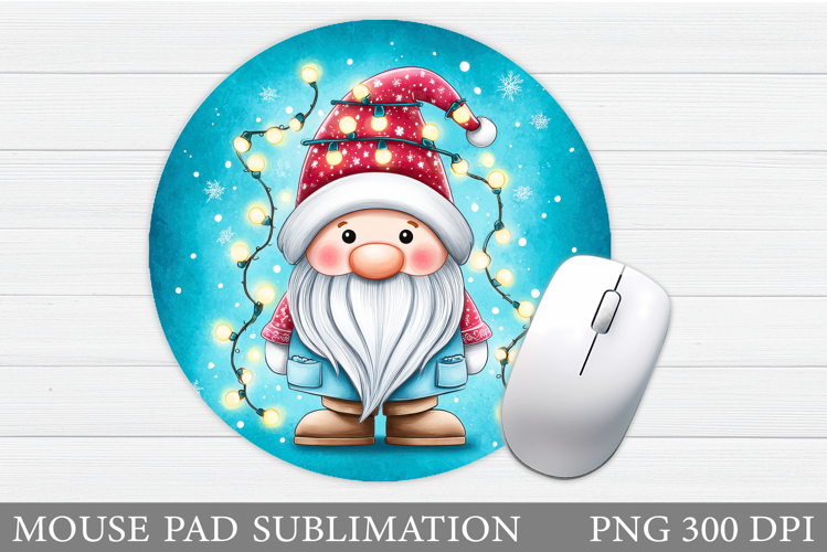 Christmas Gnome Mouse Pad. Christmas Mouse Pad Sublimation
