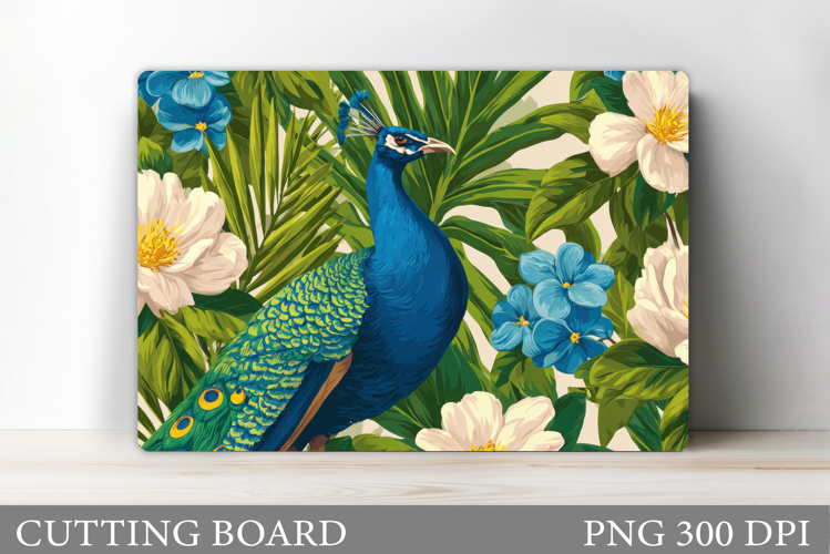 Peacock Cutting Board Design. Peacock Sublimation