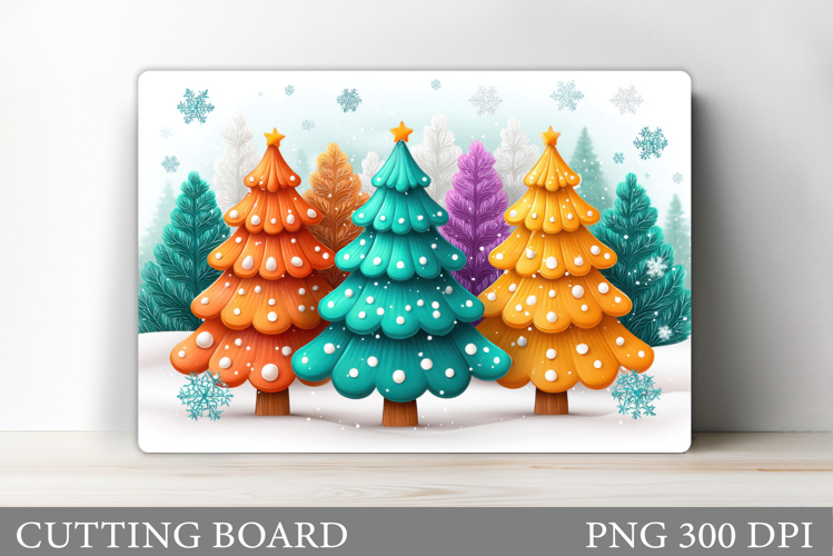 Christmas Tree Cutting Board Design. Kitchen Cutting Board