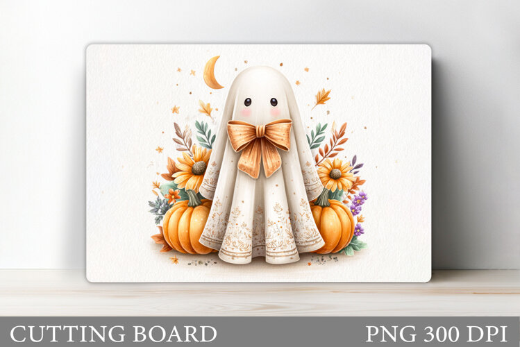 Halloween Ghost Cutting Board. Halloween Cutting Board example image 1