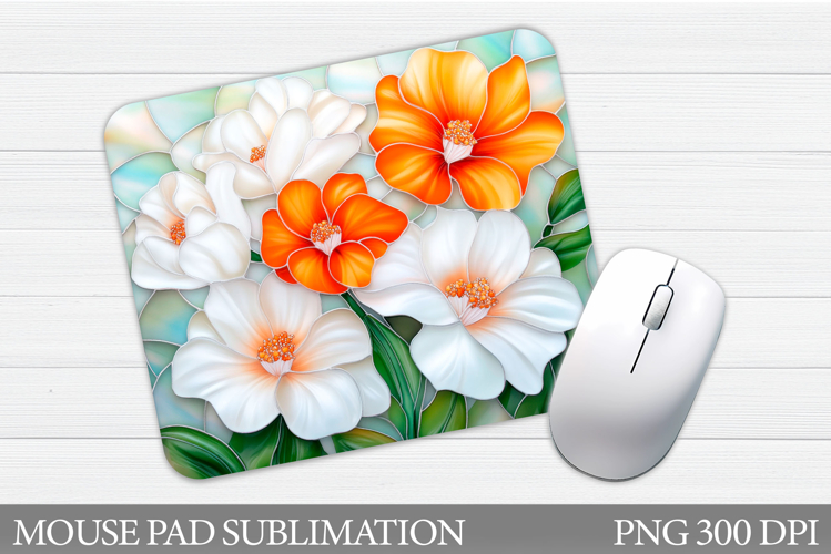 Flowers Mouse Pad Sublimation. Floral Mouse Pad Design