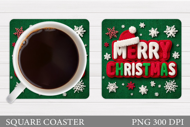 Merry Christmas Coaster. Christmas Coaster Sublimation