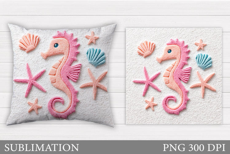 Seahorse Pillow Sublimation. Seahorse Sublimation