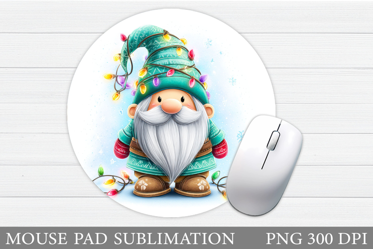 Christmas Gnome Mouse Pad. Christmas Mouse Pad Sublimation