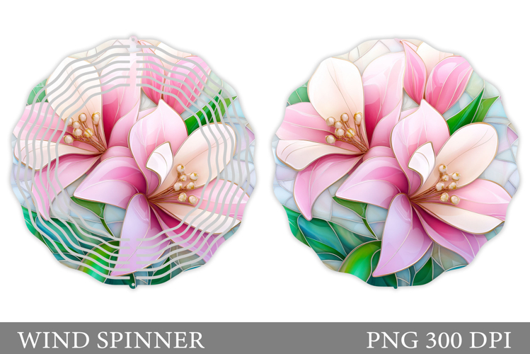 Floral Wind Spinner Sublimation. Flowers Wind Spinner Design