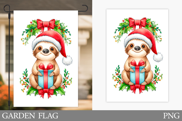 Christmas Sloth Kitchen Towel. Christmas Kitchen Towel
