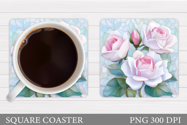 Roses Coaster Design. Roses Sublimation