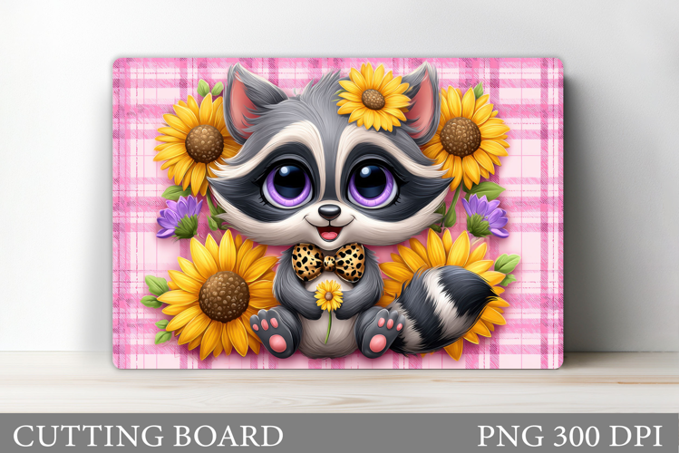 Raccoon Cutting Board Design. Raccoon Kitchen Cutting Board
