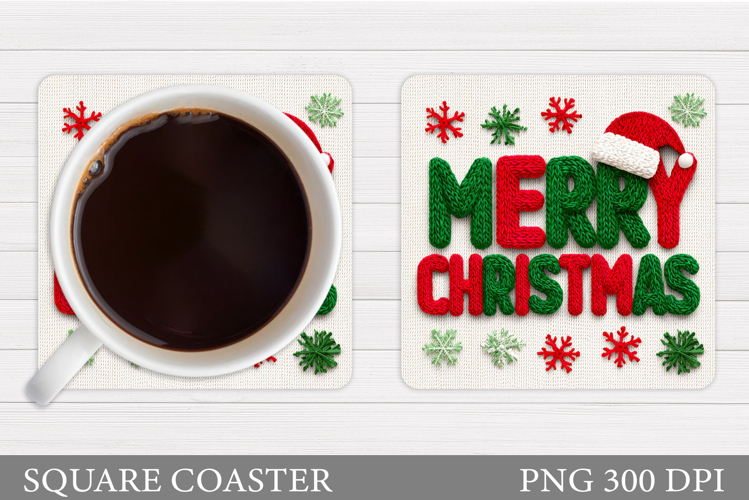 Merry Christmas Coaster. Christmas Coaster Sublimation