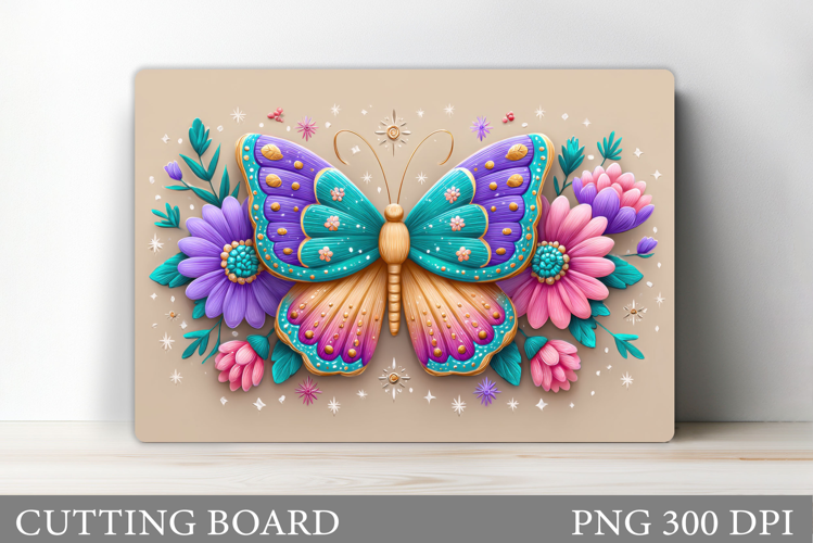 Butterfly Cutting Board. Flowers Cutting Board Sublimation